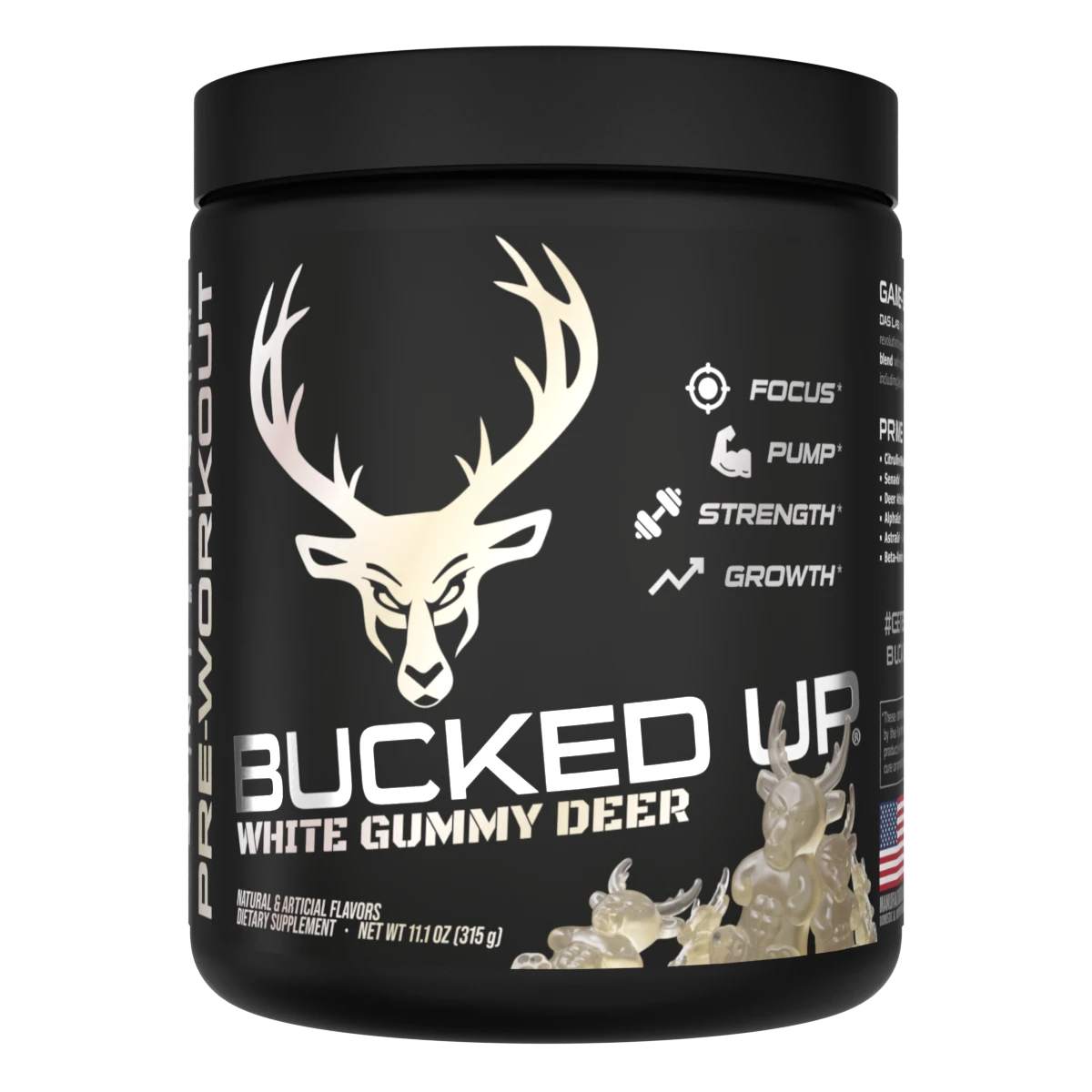 Bucked Up Pre-workout White Gummy Deer