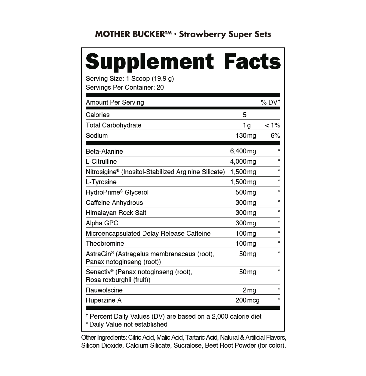 Mother Bucker Pre-Workout Strawberry Super Sets