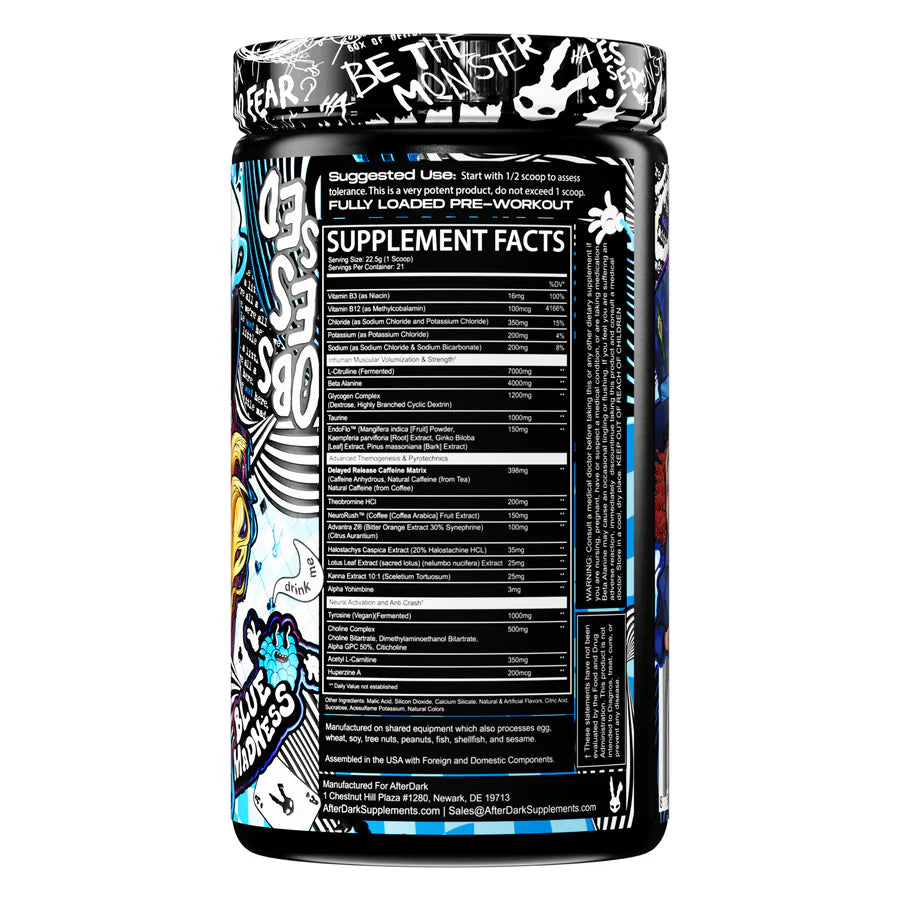 AFTERDARK Void Pre Workout Blue Madness