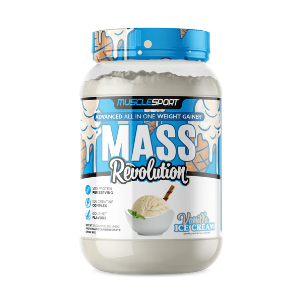 MuscleSport Mass Revolution Vanilla Ice cream 3.2lb