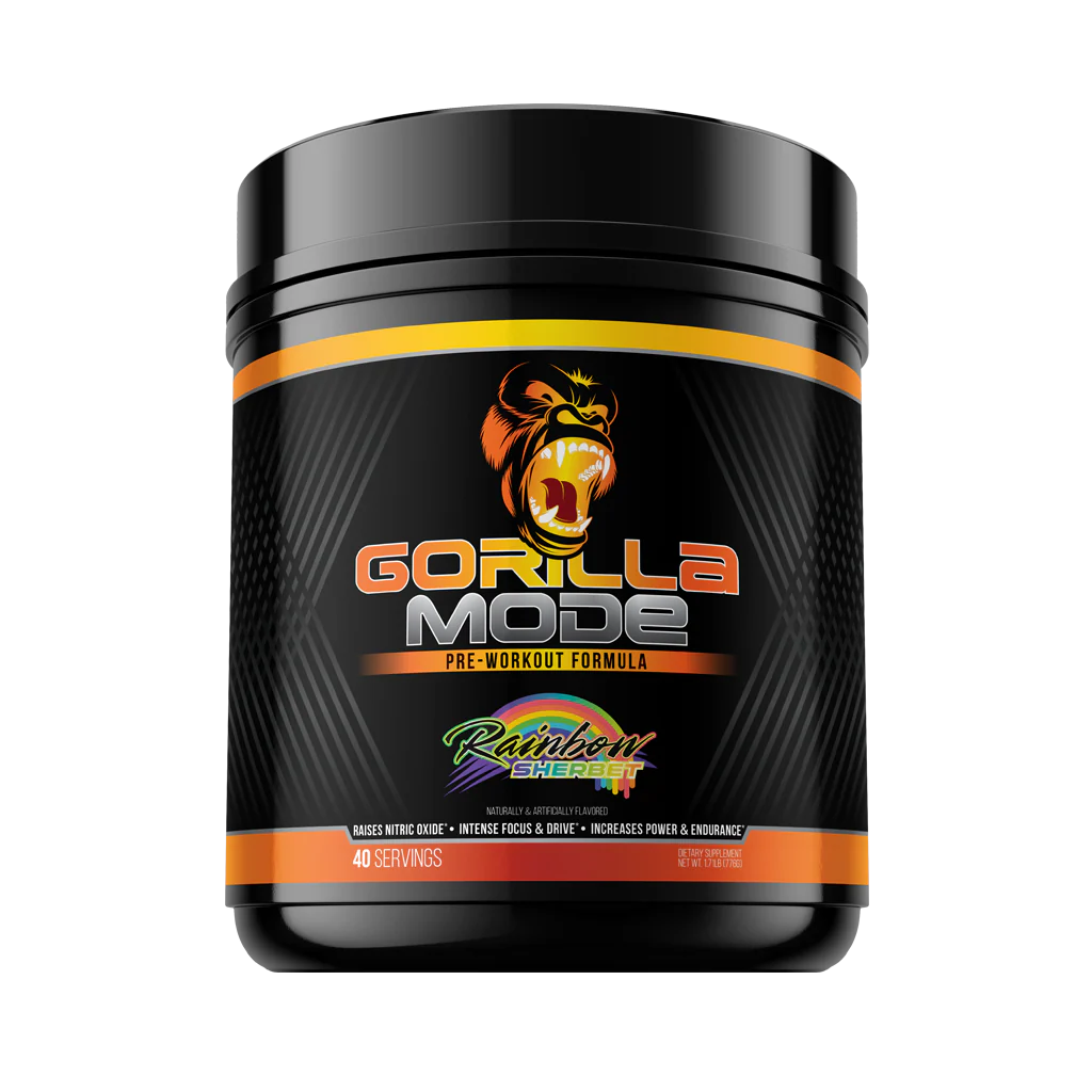 Gorilla Mode Rainbow Sherbet Pre Workout Formula