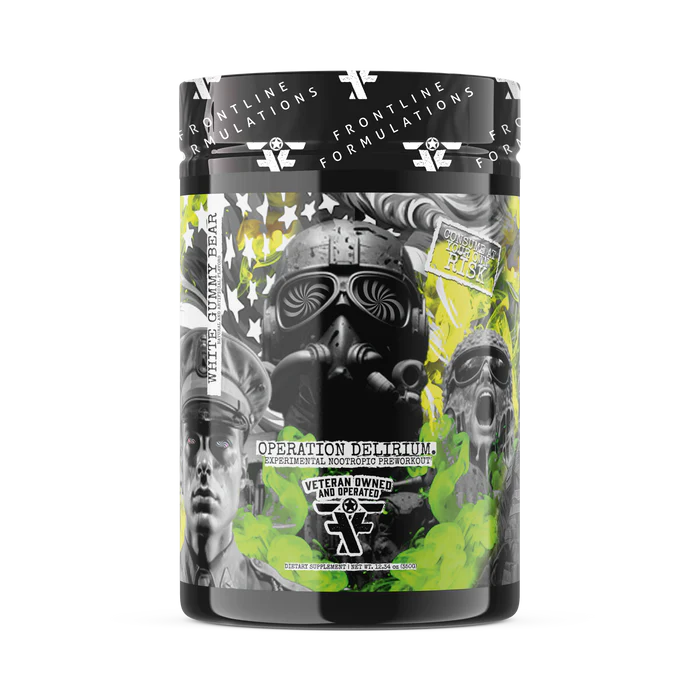 Frontline Formulations Operation Delirium Pre Workout White Gummy Bear