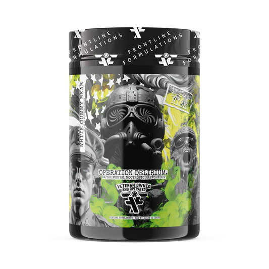 Frontline Formulations Operation Delirium Pre Workout White Gummy Bear