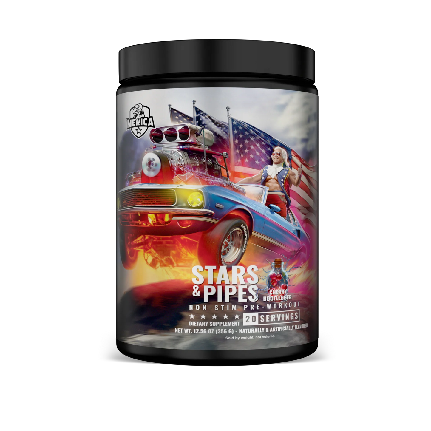 Merica Labz Stars & Pipes Non-Stim Pre Workout Cherry Bootlegger