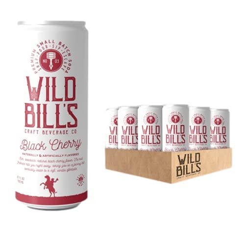 Wild Bill's Black Cherry - Premium Cane Sugar Soda