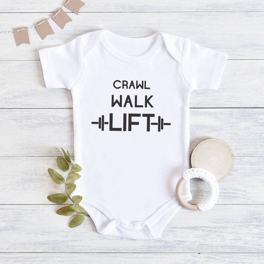 Crawl Walk Lift Baby Onesie