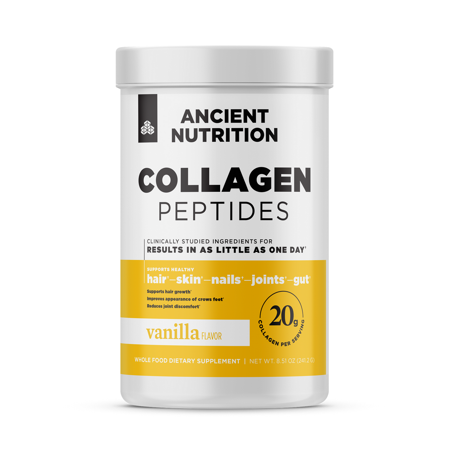 Collagen Peptides - Vanilla – 12 serving: White