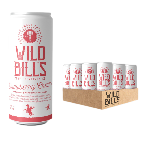 Wild Bill's Strawberry Cream  - Premium Cane Sugar Soda