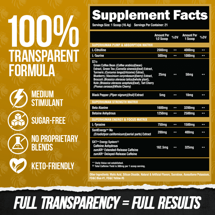 Alpha Lion Super Human Pre Hulk Juice