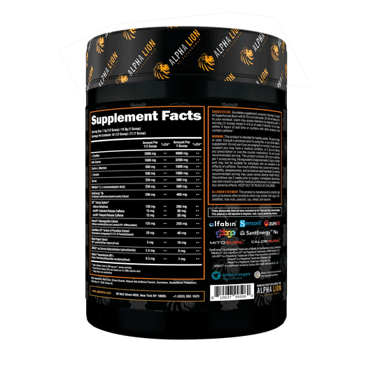 Alpha Lion Super Human Burn Pre Workout Blazeberry