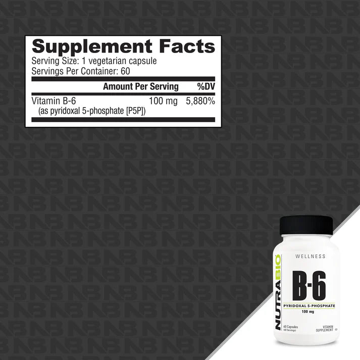 Nutrabio B-6 P5P 100mg 60ct