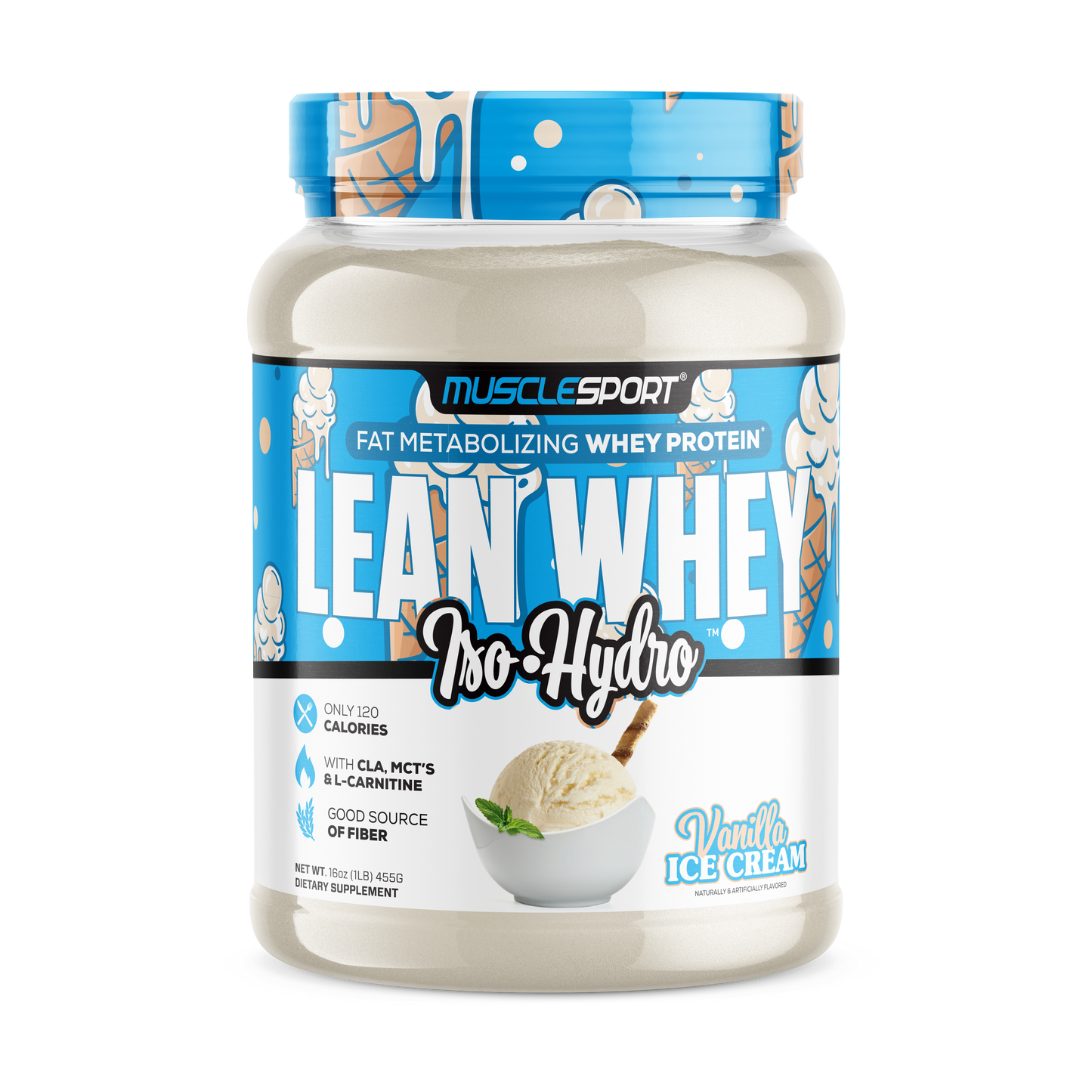 Lean Whey™ Iso Hydro Gourmet Protein 1lb: Vanilla Ice Cream