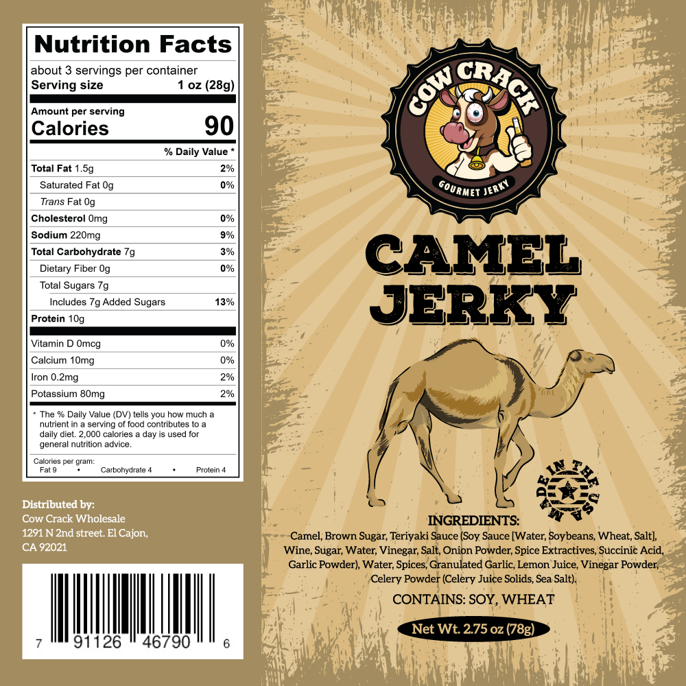 Cow Crack Camel Jerky 2.75 oz