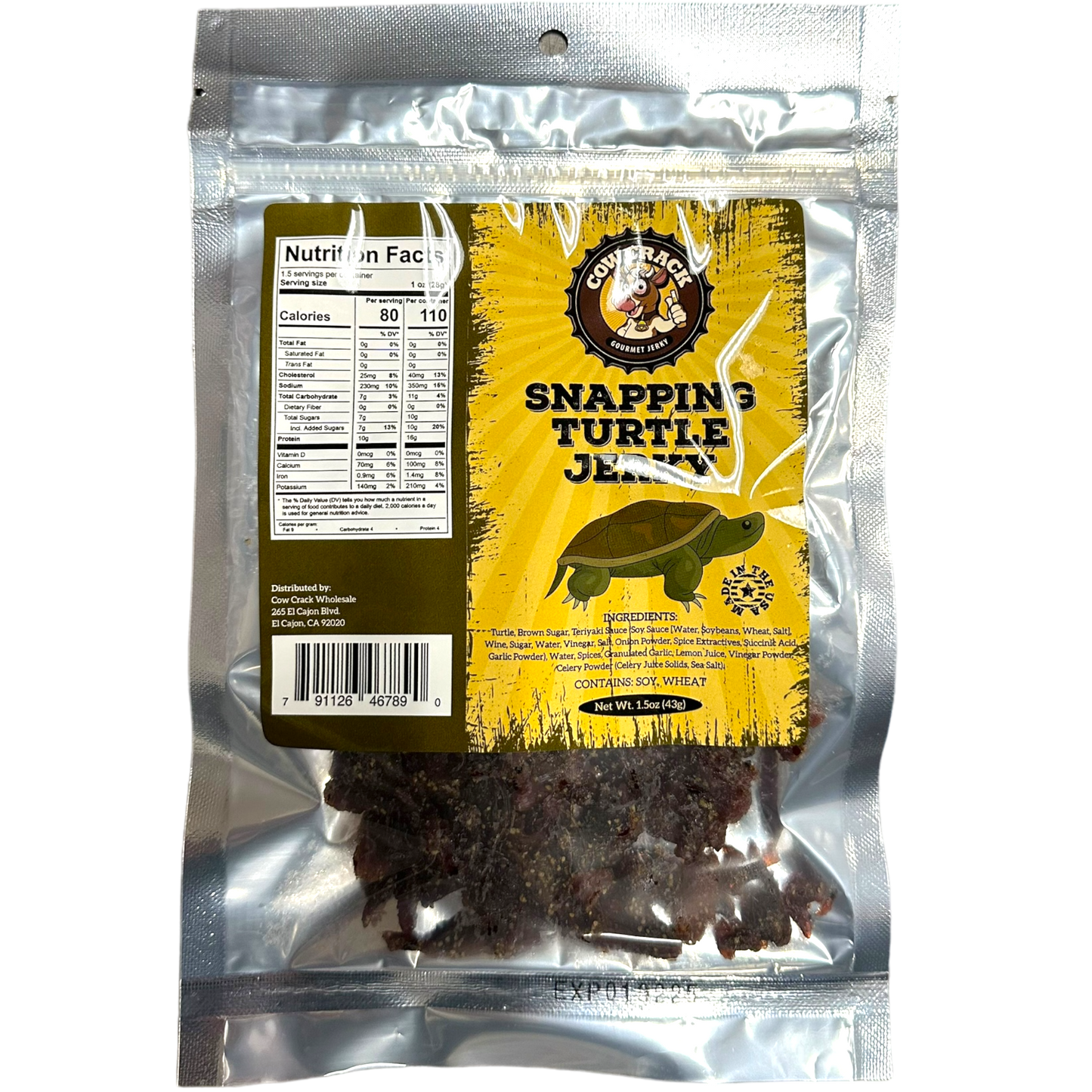 Cow Crack Snapping Turtle Jerky 1.5 oz