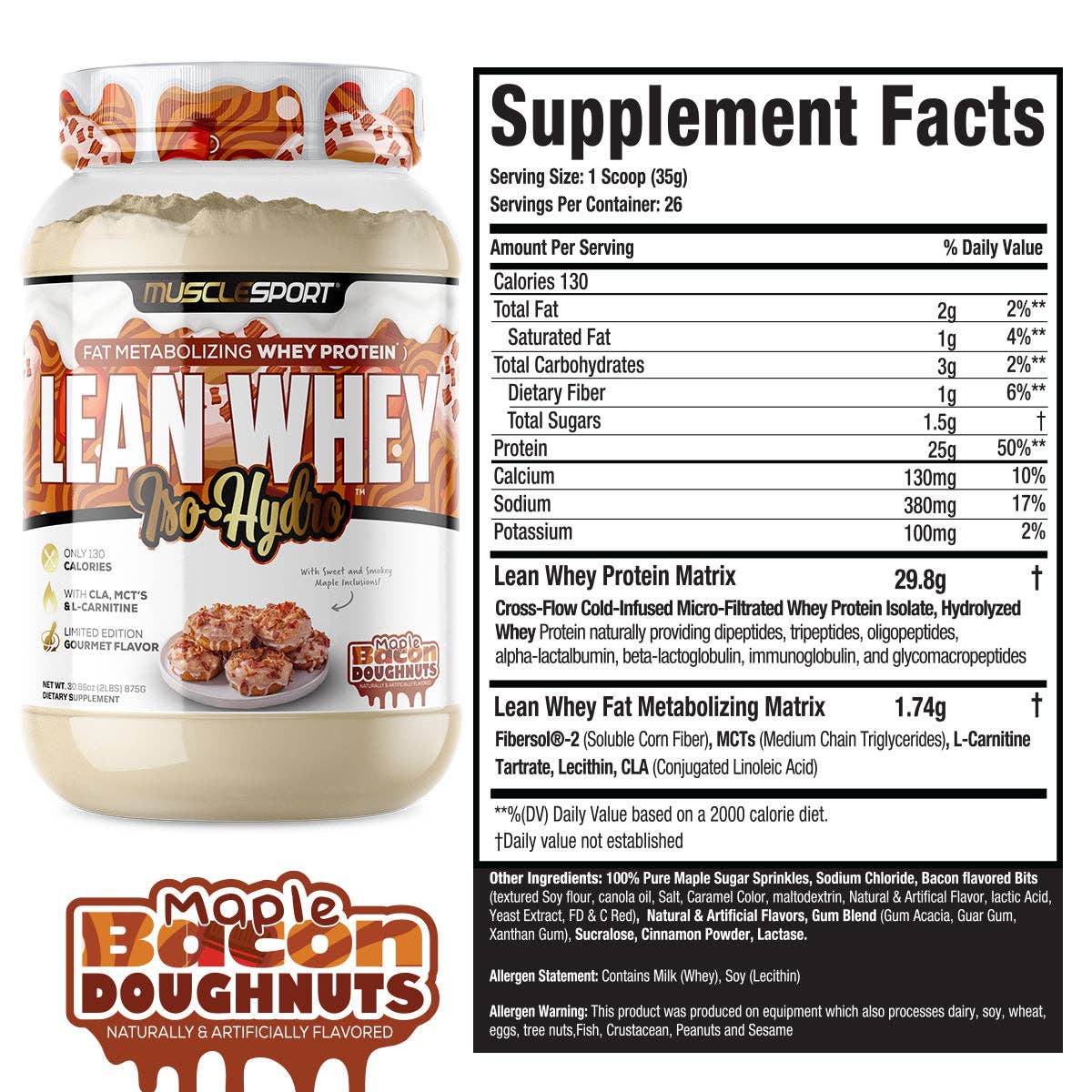 Lean Whey® Iso Hydro Gourmet Protein 2lb - Limited Edition: Lemon Pound Cake