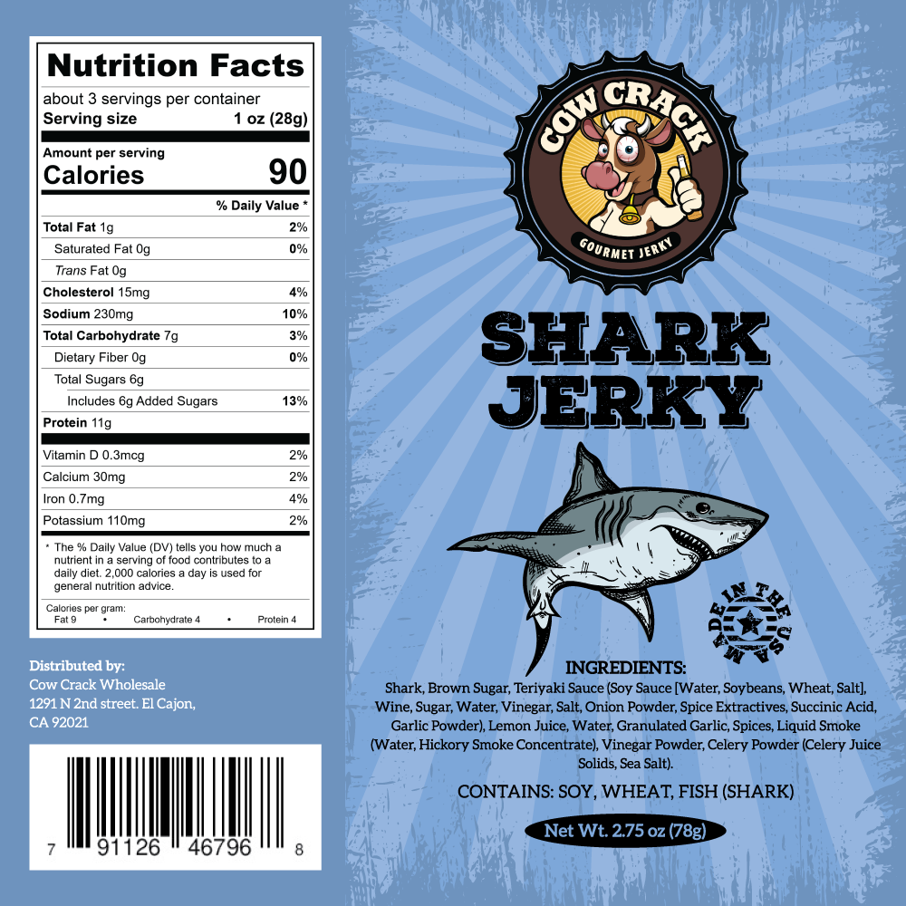 Cow Crack Shark Jerky 2.75 oz