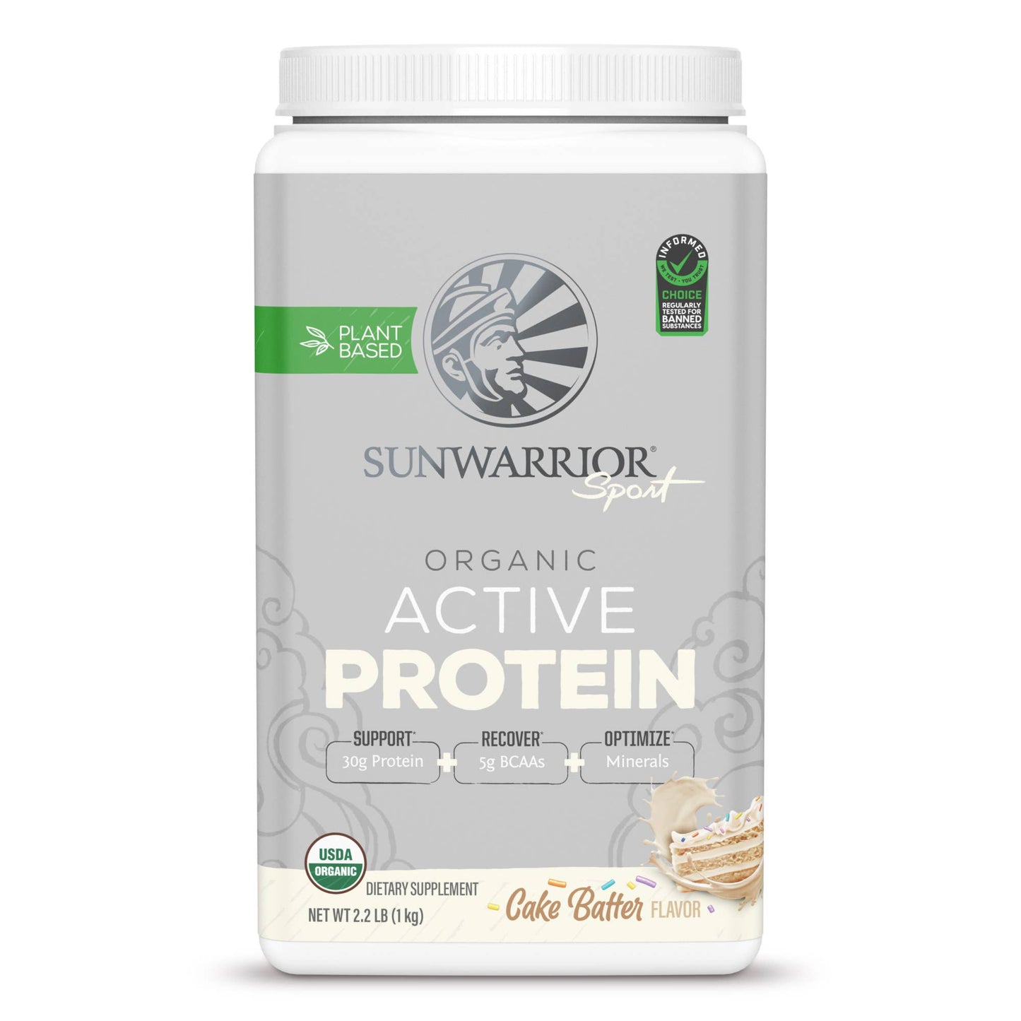 Sunwarrior Cake Batter Active Whey Protein - Plant-Based, Gluten-Free