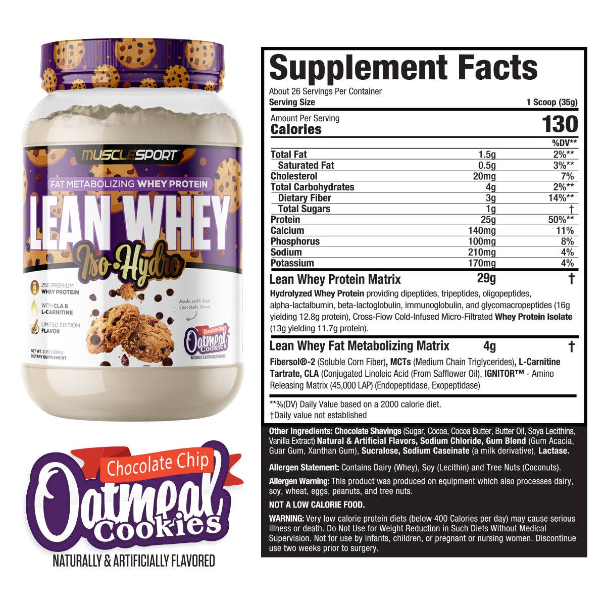 Lean Whey™ 2lb Premium Whey Protein Isolate: Pistachio Ice Cream