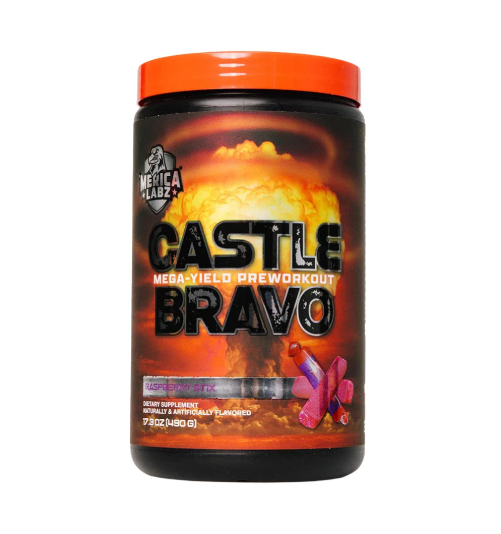 Merica Labz Pre Workout Castle Bravo Raspberry Stix