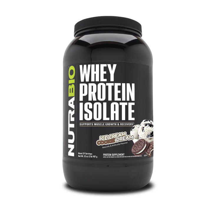 Nutrabio Whey Protein Isolate Ice Cream Cookie Dream 2lb