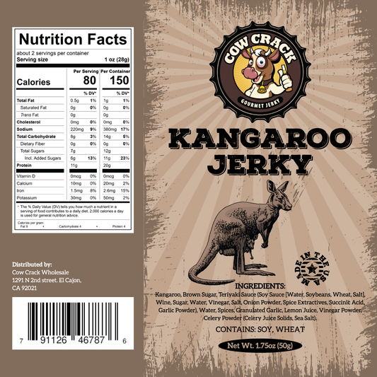 Cow Crack Kangaroo Jerky 1.75 oz