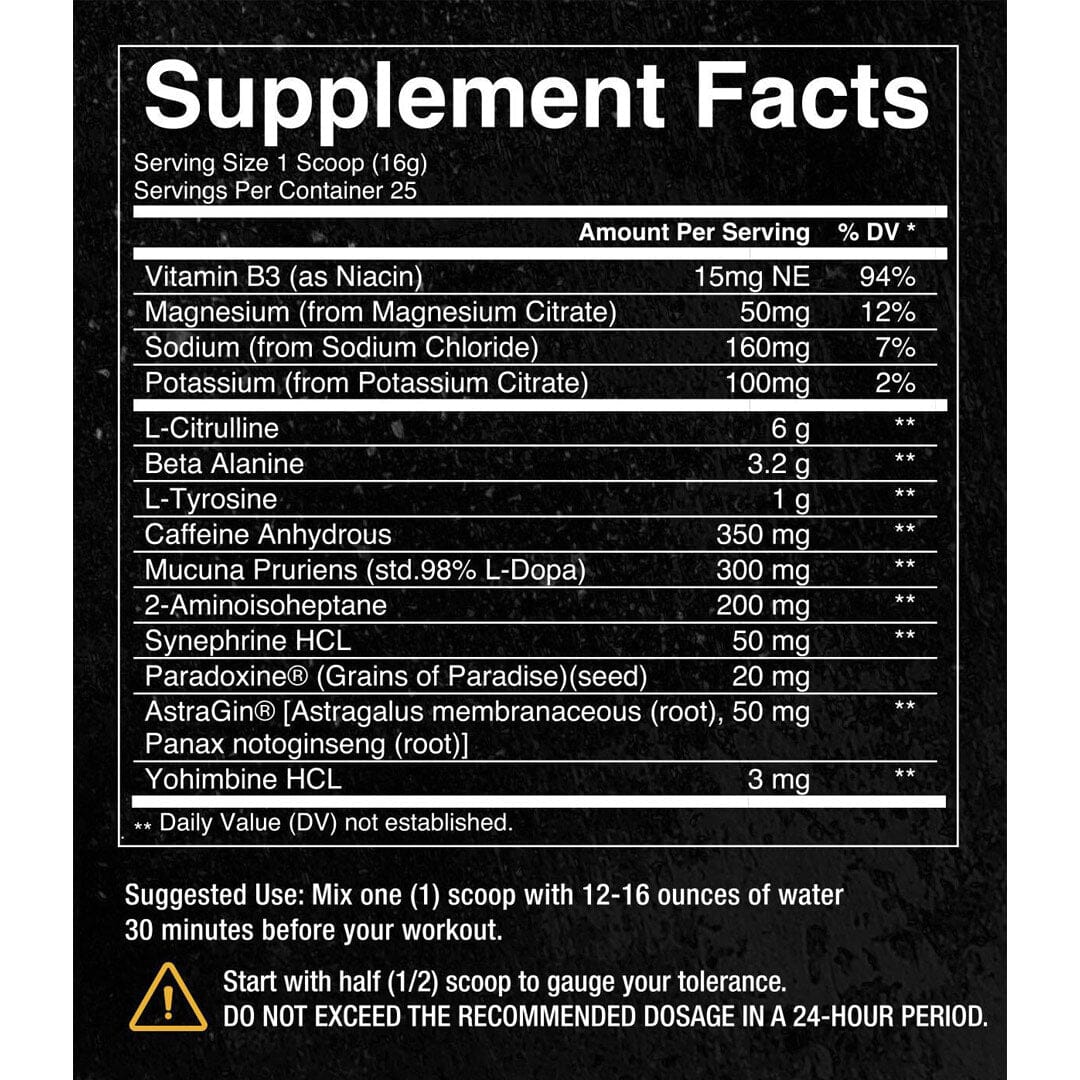 Condemned Labz Convict Pre Workout Kiwi Strawberry