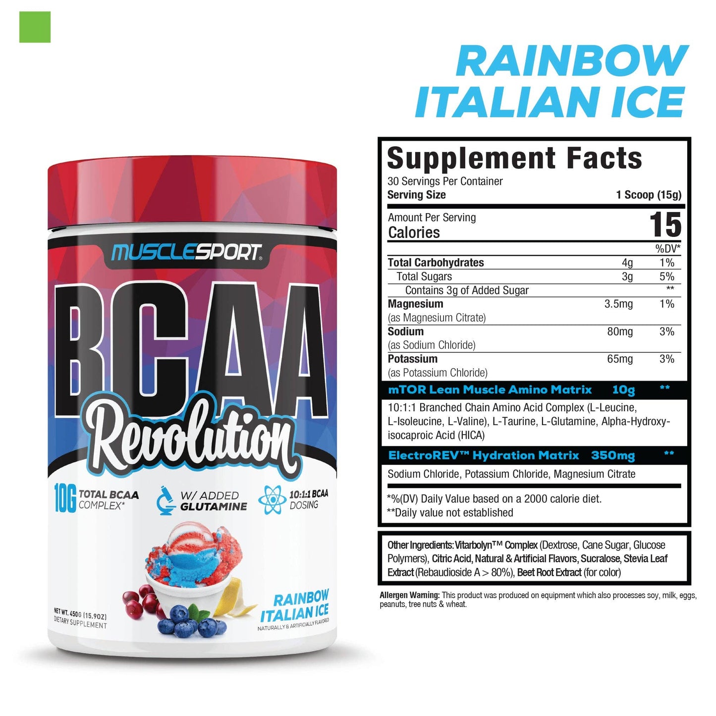 BCAA Revolution™: Rainbow Italian Ice