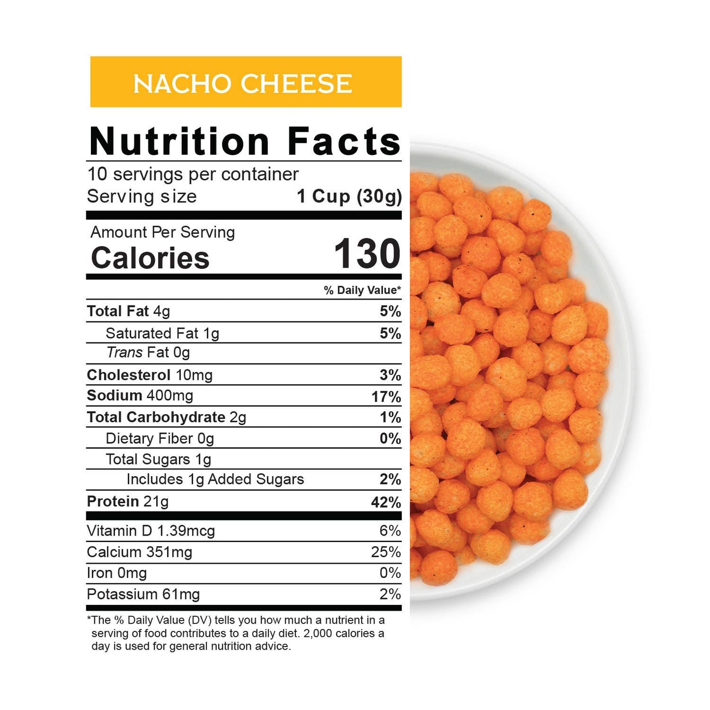 Protein Puffs - Nacho Cheese  10.6 oz (300g)