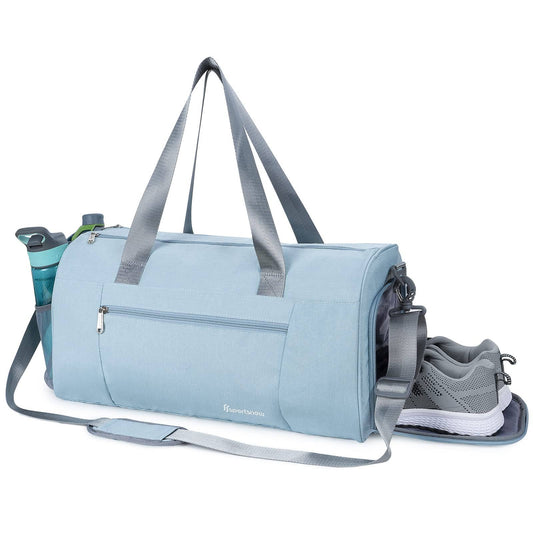 Sports Gym Bag with Wet Pocket & Shoe Compartment - Mint Green