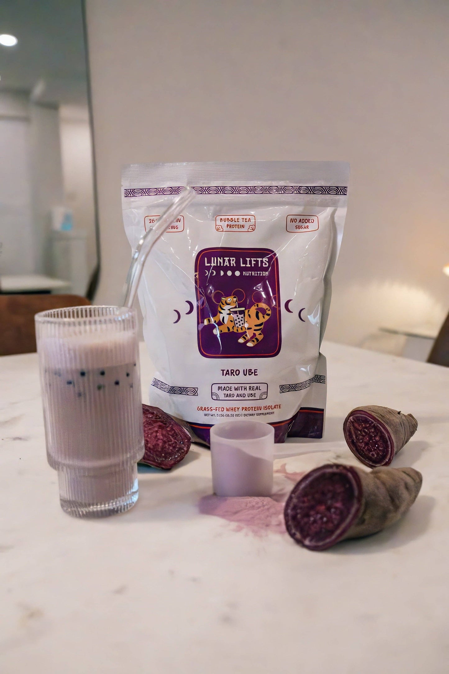 Taro Ube - Grass-fed Whey Isolate Boba Tea Protein Powder