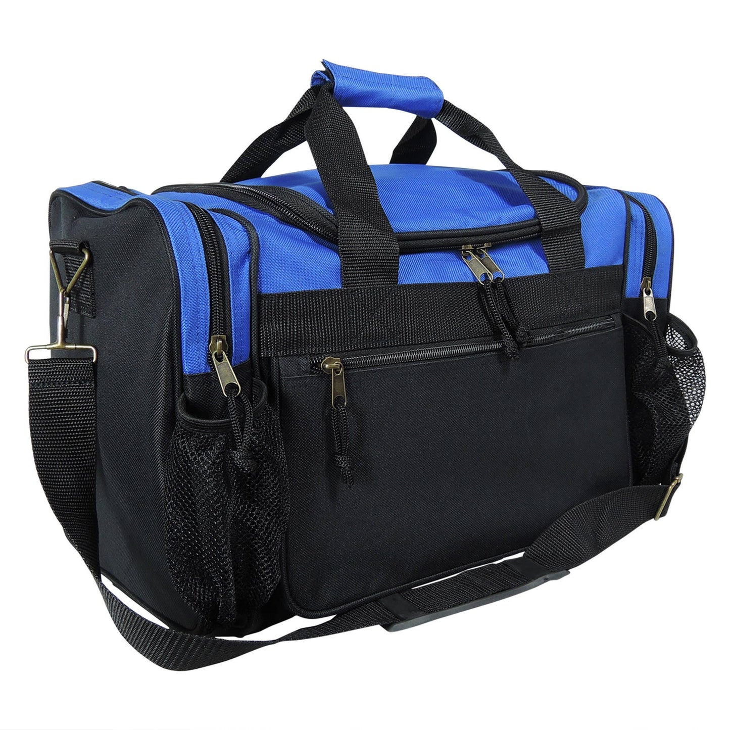 Duffle Bag / Gym Bag Front Mesh Pockets: Royal Blue