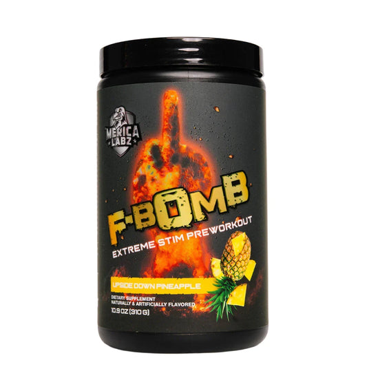 Merica Labz Pre Workout F Bomb High Stim Upside Down Pineapple