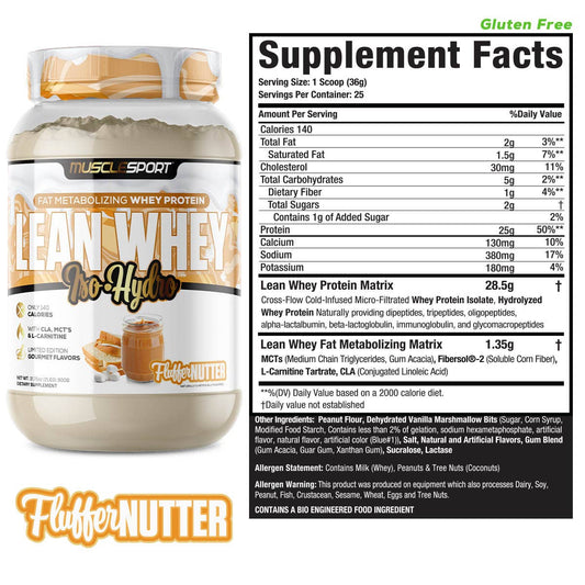 Lean Whey™ 2lb Premium Whey Protein Isolate: Fluffer Nutter