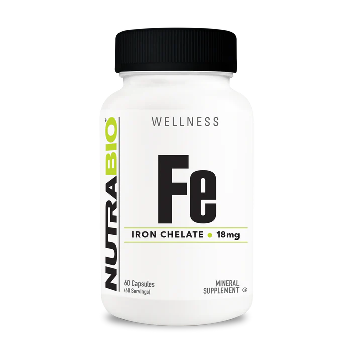 Nutrabio Iron Chelate 18mg 60ct