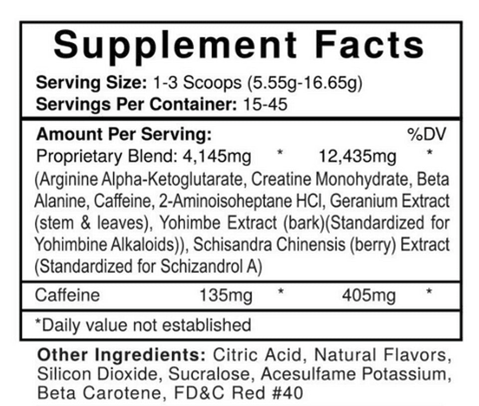 Jack3d Pre Workout Fruit Punch