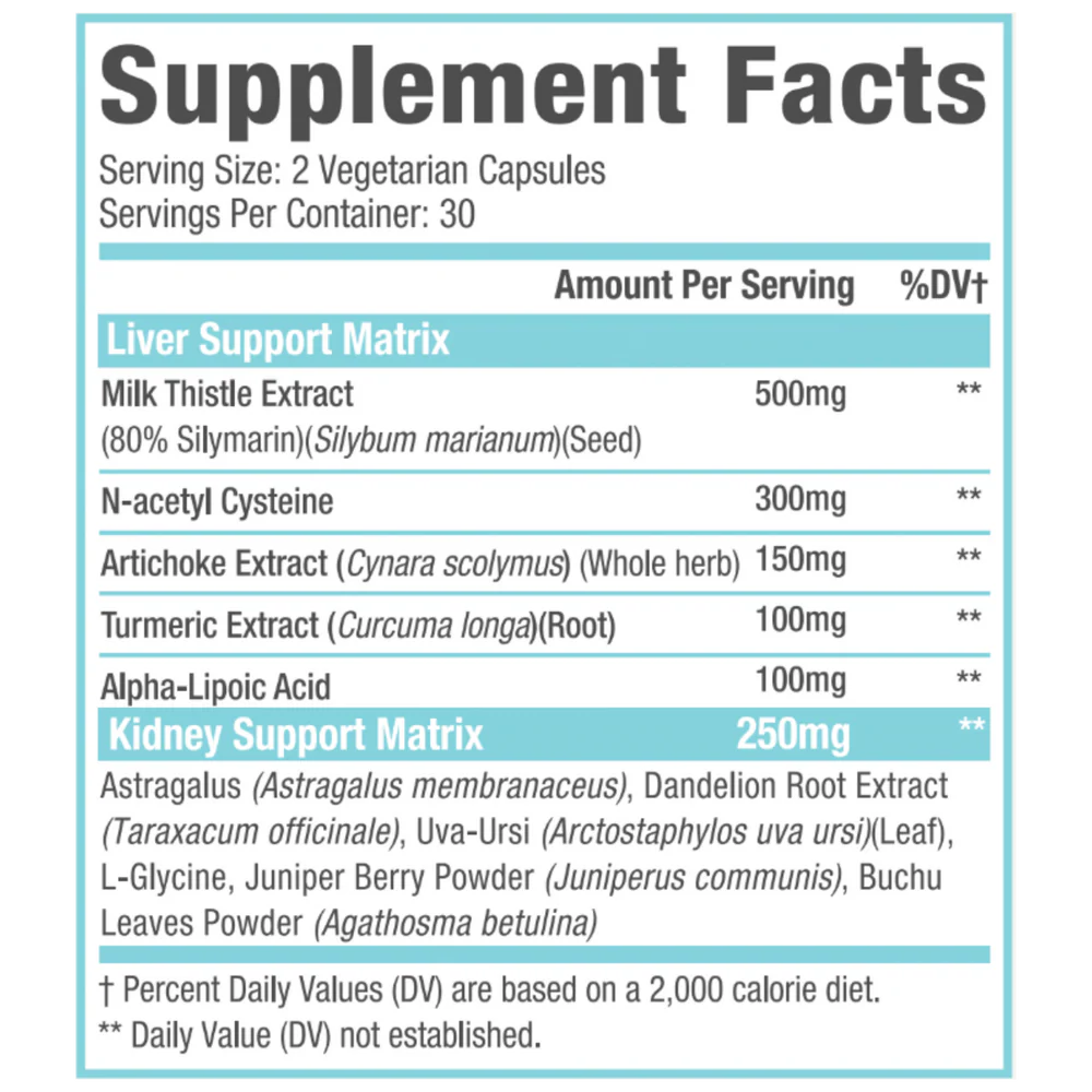 MuscleSport Liver & Kidney 60ct