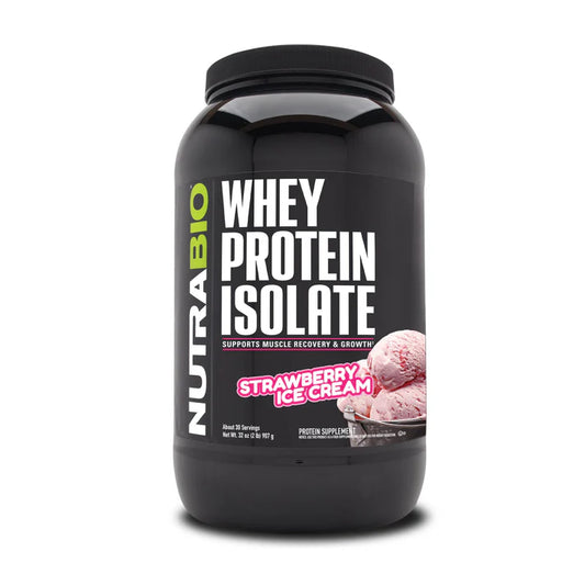 Nutrabio Whey Protein Isolate Strawberry Ice Cream 2lb