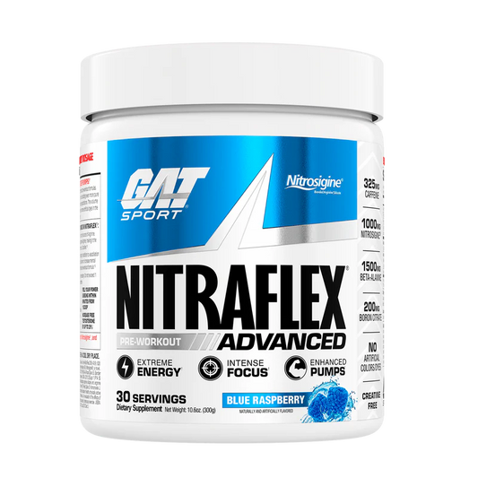 GAT SPORT Nitraflex Advanced Pre Workout Blue Raspberry