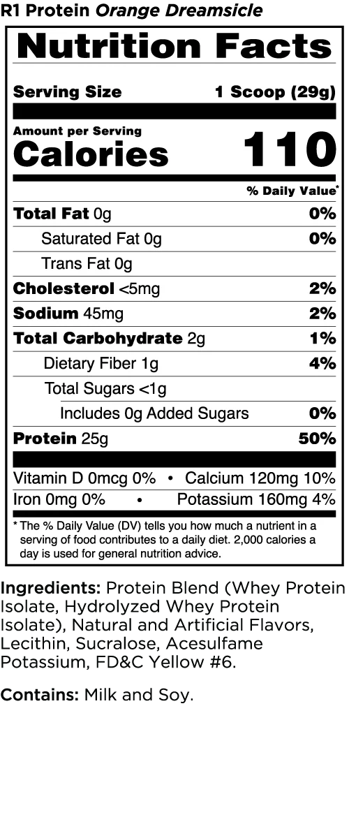 Rule 1 R1 Protein 2lb Orange Dreamsicle