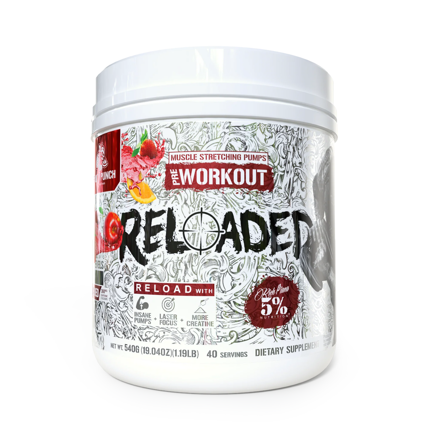5% Reloaded Preworkout Fruit Punch