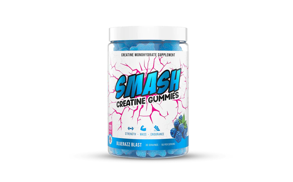 SMASH creatine gummies Bluerazz Blast