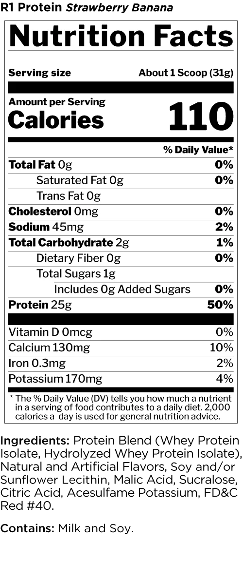 Rule 1 R1 Protein 2lb Strawberry Banana