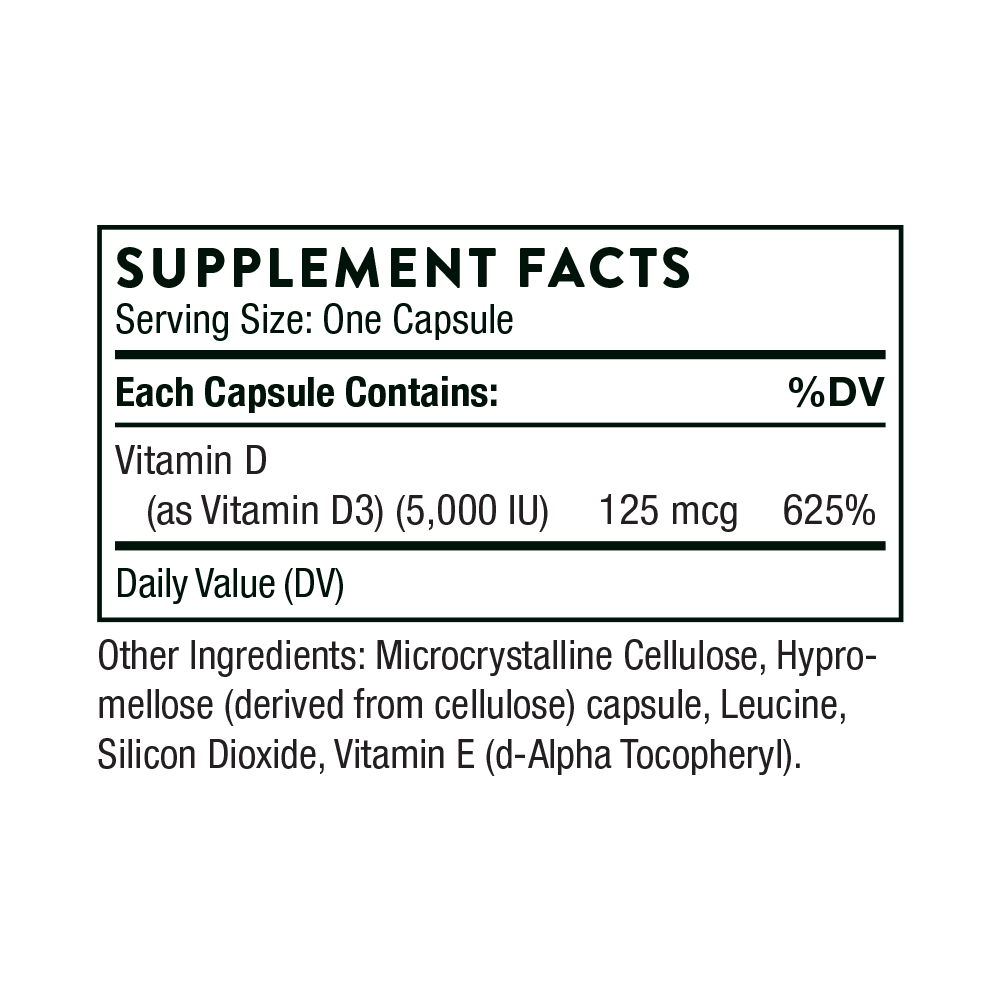 Thorne Vitamin D 5000iu 60ct