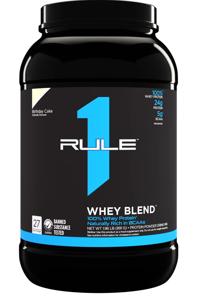 Rule 1 Whey Blend Protein 2lb Birthday Cake