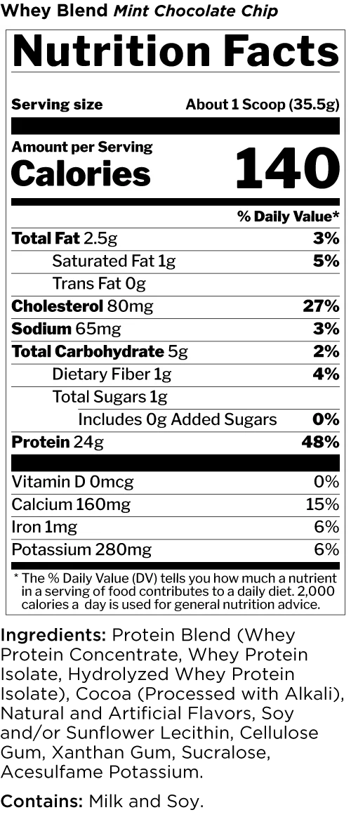 Rule 1 Whey Blend Protein 2lb Mint Chocolate Chip