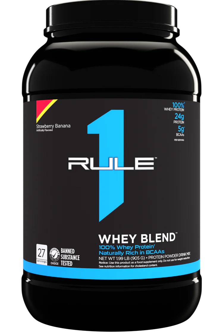 Rule 1 Whey Blend Protein 2lb Strawberry Banana