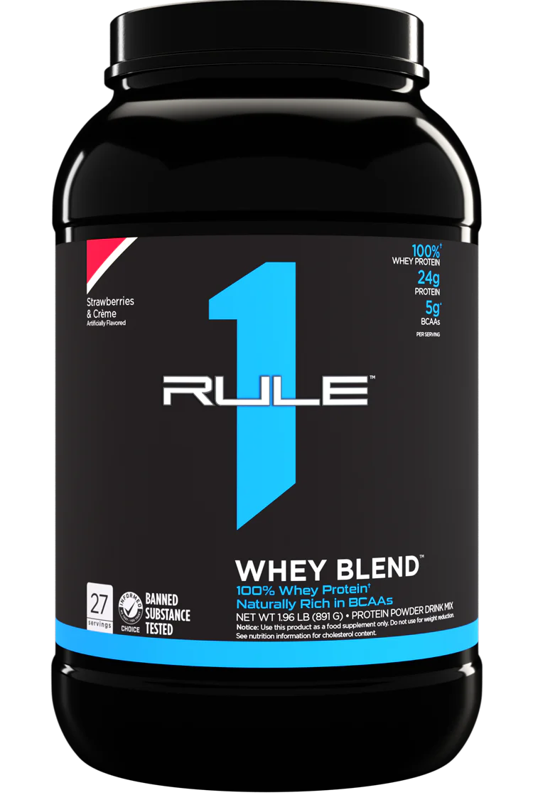 Rule 1 Whey Blend Protein 2lb Strawberries & Creme